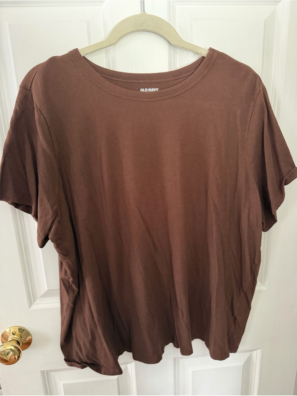 Old Navy Women's Chocolate Brown Short Sleeve Tee